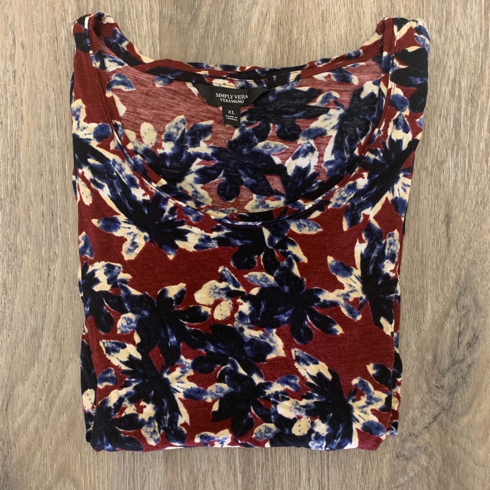 Simply Vera Vera Wang Soft Floral Blouse